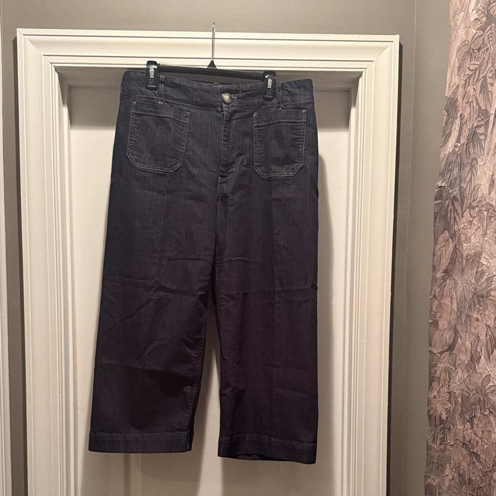 Dark Denim Cropped Pants